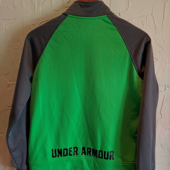Green and Grey Youth Under Armour Track Jacket - Picture 2 of 6